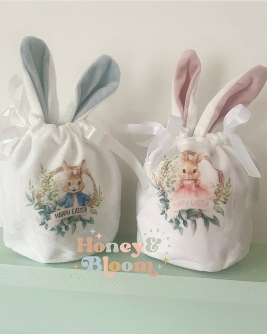 Bunny ears velvet bag